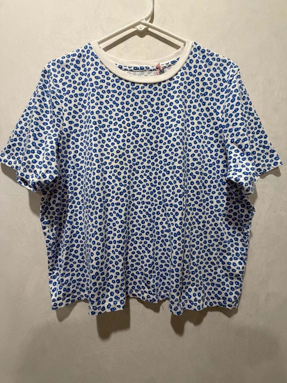 Boden Short Sleeve Peplum Top - Bluejay Ditsy Floral size large